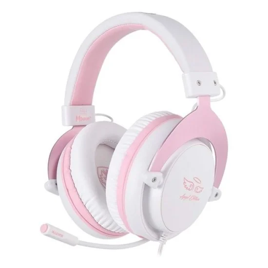 Sades Mpower Gaming Headset SA-723 - White - Pink